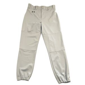 Under Armour Baseball Pants Men's Size Large Gray Heat Gear Tapered Leg NEW TAGS